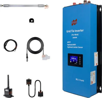 Obrázek produktu pro Větrný měnič, generátor větrné turbíny, čistý sinusový výstup, vysoká účinnost, měnič s WIFI, 45-90 VAC-a, 230 V-a