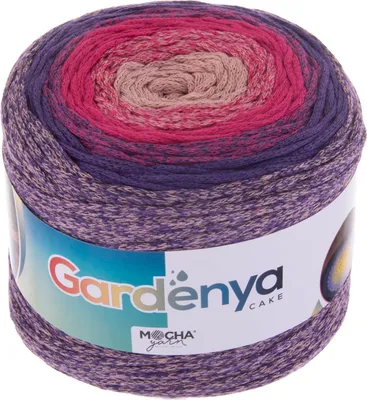 250g Farbverlaufsgarn Gardenya Cake Bobbel lila pink altrosa