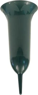 Produktbild von Greemotion Grabvase PP aus Kunststoff, Ø ca. 11,2 cm, H ca. 26 cm, in grün