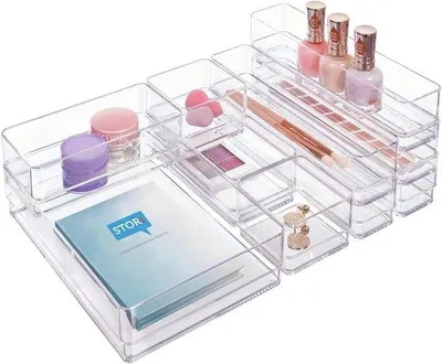 Immagine prodotto di Set di contenitori trasparenti - impilabili - 10 pezzi - multifunzionali