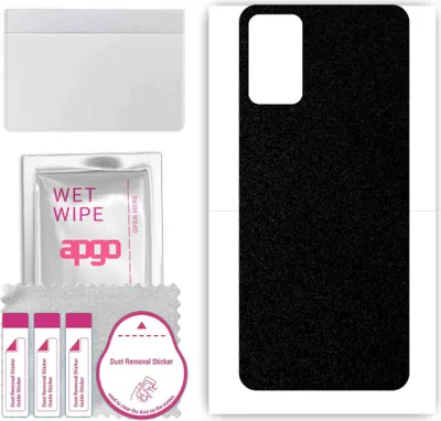 Produktbild von apgo Rückseite Schutzfolie, Skin, kompatibel mit Infinix Note 10 Pro, Hinten Displayschutzfolie aus Vinylfolie, kratzfest, einfache Montage - Mattschwarz