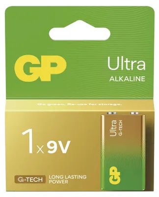 Alkalická baterie GP Ultra 9V (6LF22), 1 ks