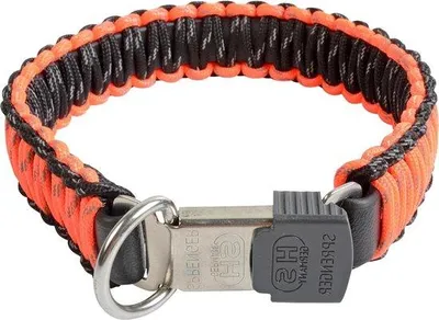 Obrázek produktu pro Obojek pro psy z paracordu, 50 cm, oranžový