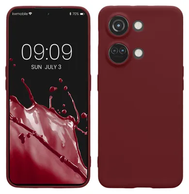 Produktbild von kwmobile Handyhülle für OnePlus Nord 3 5G Hülle - weiches Handy Silikon Case - Schutzhülle Cover - Bordeaux Violett