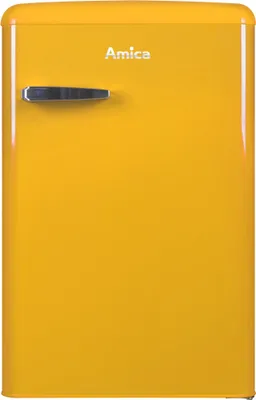Produktbild von Amica - KS 15613 Y - Kühlschrank - Honey Yellow - Retro Design