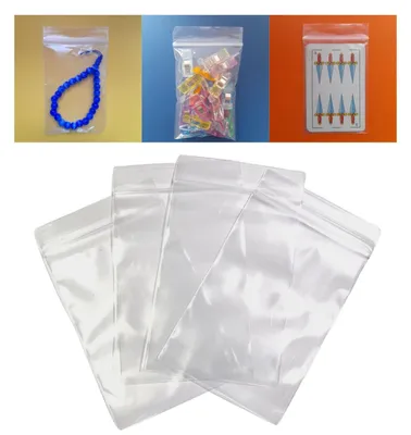 Obrázek produktu pro Plastové sáčky - 100 kusů - 6 x 8 cm - Průhledné - Bez BPA