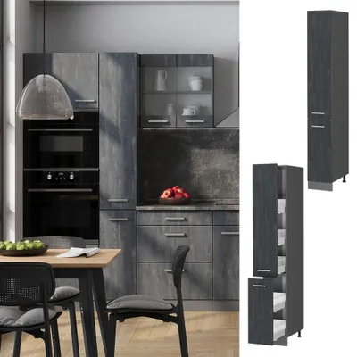 Produktbild von Apothekerschrank Vicco R-Line Schwarz Beton 30 cm, Model 47617