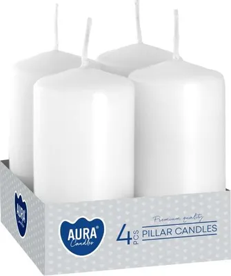 Zdjęcie produktu dla Świeca wotywna BISPOL Aura 9H 8CM SW40/80 BIAŁA 4szt.