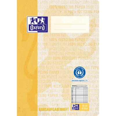 Produktbild von Oxford Hausaufgabenheft "Recycling" DIN A5 48 Blatt