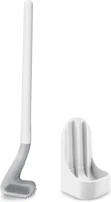 Produktbild von Silikon toiletborstel lange steel toiletborstel wc-borstel set (2#) weiß
