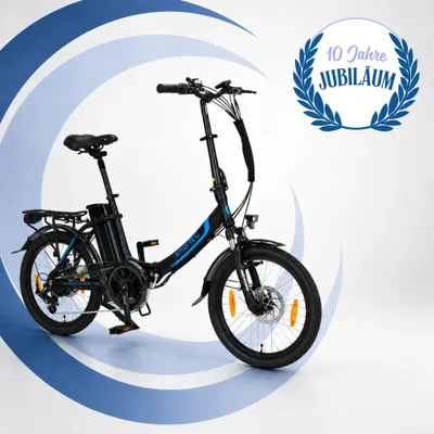 Produktbild von 20 Zoll E-Faltrad Camp-20D Pedelec Schwarz smartEC
