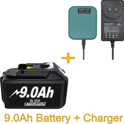 Immagine prodotto di Per Makita, batteria di ricambio 18V Li-Ion, blu cielo, compatibile con BL1830/BL1840/BL1860/BL1890