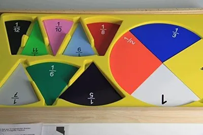 Zdjęcie produktu dla Koło ułamków magnetyczne drewniane nauka matematyki dla dzieci