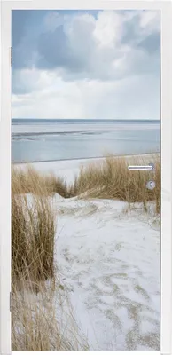 Produktbild von MuchoWow® Türtapete Selbstklebende Türfolie Nordsee - Dünen - Wasser 90x205 cm Türposter Türaufkleber Klebefolie Türklebefolie - Türaufklebern