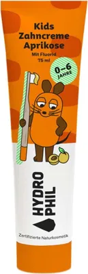 Produktbild von Hydrophil Kids Zahncreme Maus Aprikose 75ml (mit Fluorid)