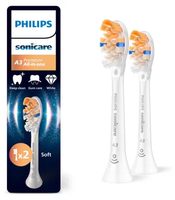 Obrázok produktu pre Philips Sonicare HX9092/87, 2 kusov, Biela, 3 mesiace, Mäkké, Philips