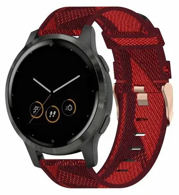 Produktbild von By Qubix passend für Huawei Watch GT 6 - 41mm - Canvas-Nylonarmband - Rot