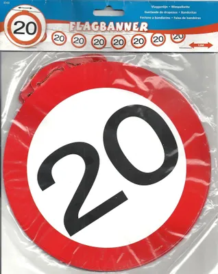 Produktbild von Wimpelkette Folat FOLC05169, Zahl 20, Dekoration, Party-Deko