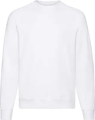 Immagine prodotto di Fruit of the Loom 62-216-0 | Classic Raglan Felpa Pullover - Farbe: Bianco - Größe: XL