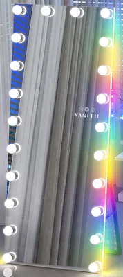 Produktbild von Vanitii Hollywood 22 Schminkspiegel mit RGB-Rand und 22 Lampen 160x65cm