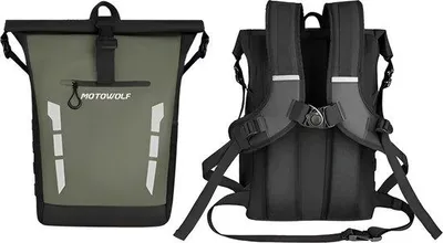 Imagen del producto de CarryQuest® - Mochila para motocicleta, impermeable, 20 litros, color verde oliva