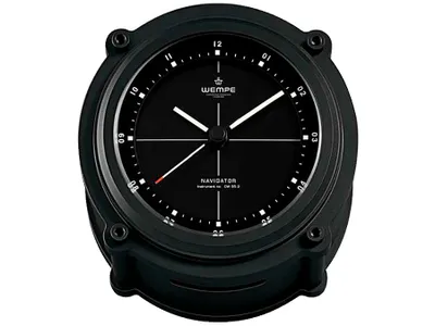 Produktbild von Wempe - CW550003 - Quarz-Schiffsuhr - 130mm - Alu schwarz - arabische Ziffern - NAVIGATOR II