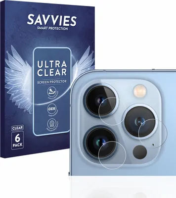 Produktbild von 6x Für Apple iPhone 13 Pro (NUR Kameraschutz) Schutzfolie Savvies Displayschutz Display Schutz Folie Klar Transparent