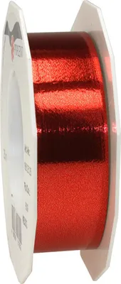 Produktbild von Geschenkband Polyband 25mm/25m Metallic Rot