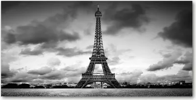 Produktbild von Tulup® Leinwandbild - 120x60 cm - Wandkunst - Drucke auf Leinwand - Leinwanddruck - Sehenswürdigkeiten & Architektur - Schwarzweiß - Eiffelturm Paris