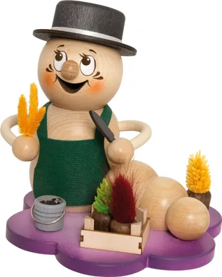 Produktbild von Drechslerei Kuhnert - Rauchfigur Rudi Gärtner - ca. 14 cm - Handarbeit - 37032