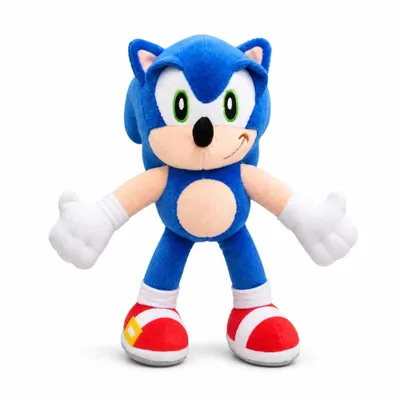 Produktbild von Wiztex Kuscheltier Blau Sonic Plüschfigur - 28 cm Stofftier The Hedgehog Plüschtier Horror Spielzeug Stofftier Geschenk für Kinder