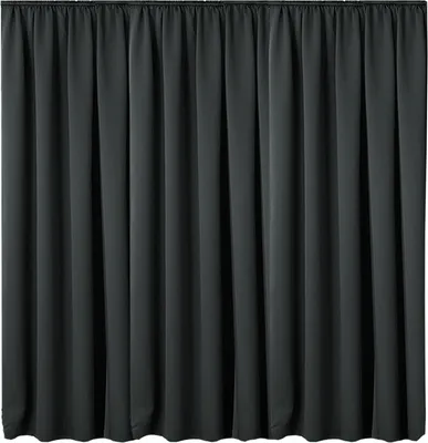 Produktbild von JEMIDI Vorhang blickdicht 300x245cm - Gardine mit Kräuselband Universalband - 100% Polyester Schal lang für Wohnzimmer Schlafzimmer - grau