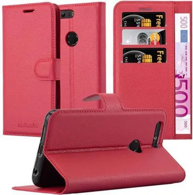 Obrázok produktu pre Cadorabo puzdro pre Honor 8 / 8 PREMIUM ochranné puzdro v červenej farbe puzdro na mobilný telefón kryt magnetické zatváranie