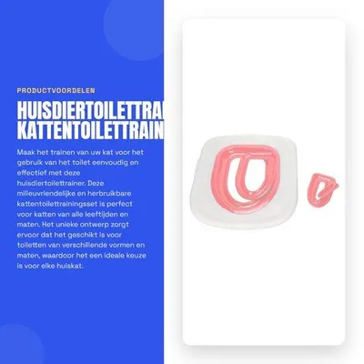 Obrázek produktu pro Univerzální tréninkový prkénko pro kočky - Ekologické - Odnímatelná konstrukce - Vysoká nosnost - Vhodné pro všechny toaletní místenky - Snadné použití - Tréninkové prkénko