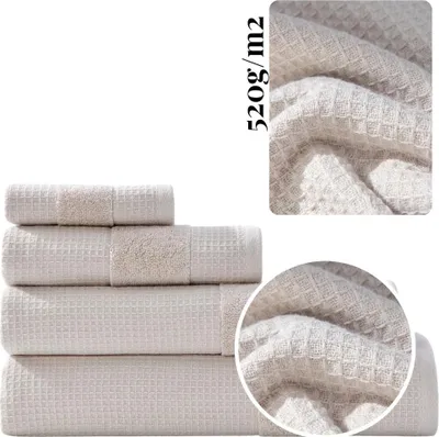 Zdjęcie produktu dla Ręcznik Wafel Checky 30x30 cm Kaszmirowy, 100% Bawełna, Komfort