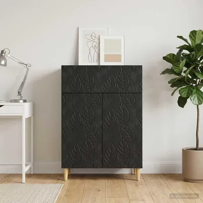 Immagine prodotto di Credenza vidaXL nera 66 x 34,5 x 90 cm in materiale derivato dal legno