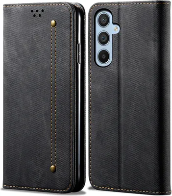 Immagine prodotto di Custodia per Samsung Galaxy A16 5G, Custodia a portafoglio in pelle con chiusura magnetica e supporto nero