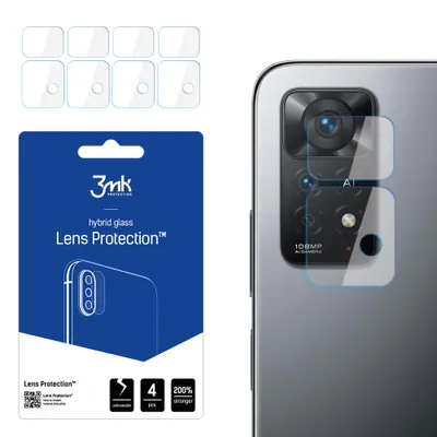 Produktbild von 3mk Hybridglas Lens Protection für Xiaomi Redmi Note 11 Pro 4G/5G Kamera Objektiv Kameralinse 0,16mm 6H (4 Stück)