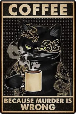Produktbild von TPFLiving Kunstdruck LW-950 (OHNE RAHMEN) Poster - Leinwand - Wandbild - Hochauflösender Giclée-Druck, langlebig und hochwertig - Lustige Vintage Katzenmotive - Größe: 30x45cm