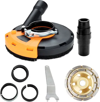 Obrázok produktu pre Jiubiaz diamantový kotúč s odsávacou kapotážou 125 mm vrátane pre uhlovú brúsku na betón