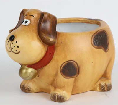 Produktbild von Deko Übertopf Tiere aus Keramik 17,5x13x13,5 cm Blumentopf mit Tiermotiv Pflanzgefäß für Wohnraum und Fensterbank
