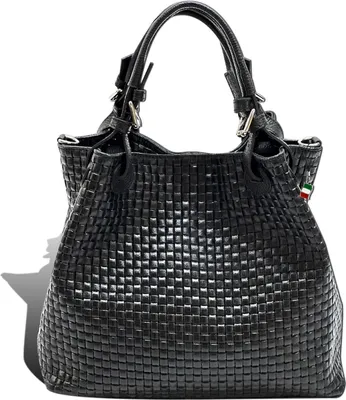 Obrázek produktu pro Kabelka černá Florence bag embosovaný pletený vzor kůže D2OTF164S