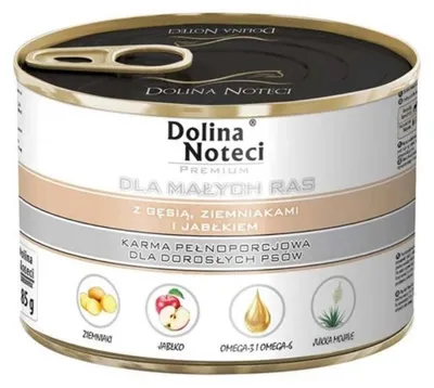 Produktbild von Dolina Noteci 5902921300458, Adult, jede Rasse, Mini (≤4 kg), Apfel, Banane, Kartoffel, Geflügel, 185 g