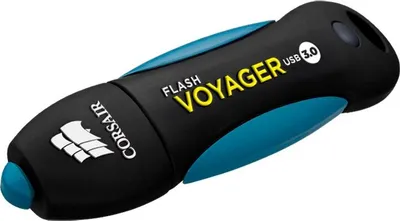 Zdjęcie produktu dla Corsair Voyager 256GB, 256 GB, USB Typu-A, 3.2 Gen 1 (3.1 Gen 1), 190 MB/s, Pokrywka, Czarny, Niebieski