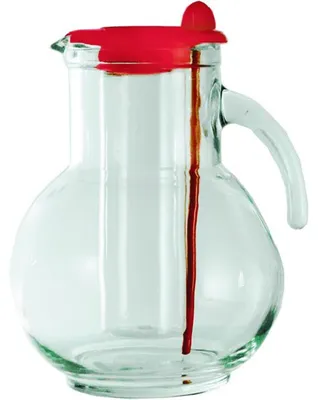 Produktbild von Kufra Krug 220cl mit rotem Deckel - 6 Stück