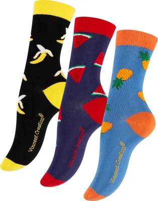 Produktbild von Vincent Creation® Süsse Früchte Socken 3 Paar 36-40