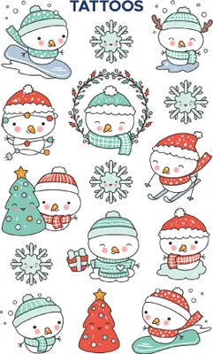 Immagine prodotto di AVERY Zweckform 54152 ZDesign KIDS Tatuaggio natalizio "Pupazzo di neve