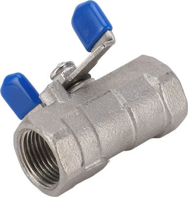 Imagen del producto de Válvula de bola completa, conexión de 3/8 pulgadas NPT, rosca hembra, DN10, 1.6 MPa, acero inoxidable. Válvula de bola tipo mariposa, 1000 WOG