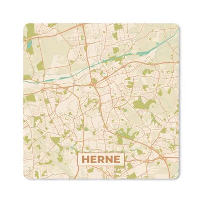 Produktbild von MuchoWow® Mauspad Mousepad Vintage - Stadtplan - Herne - Karte 30x30 cm - Mousepads - Maus Mat - Pad - Mausunterlage - Gaming