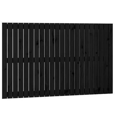 Produktbild von Wand-Kopfteil Schwarz 140x3x90 cm Massivholz Kiefer